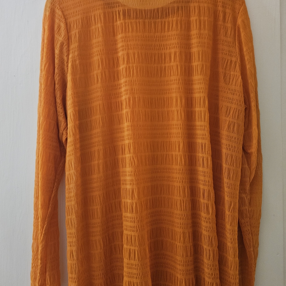 LOGO by Lori Goldstein Orange Textured Top